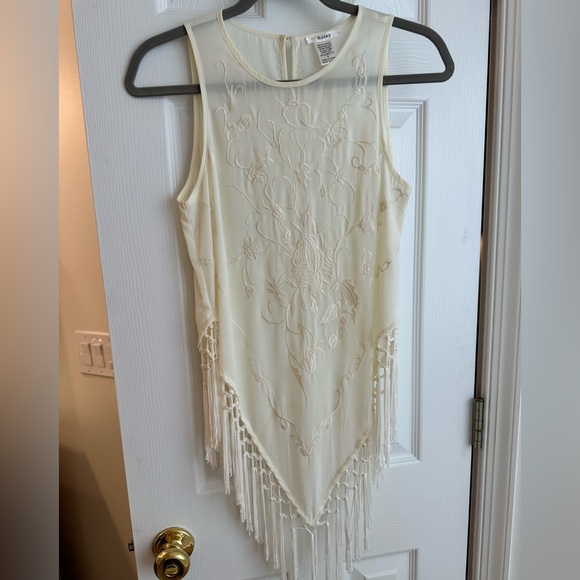 Esley Ivory Embroidered Sleeveless Top - Picture 1 of 5